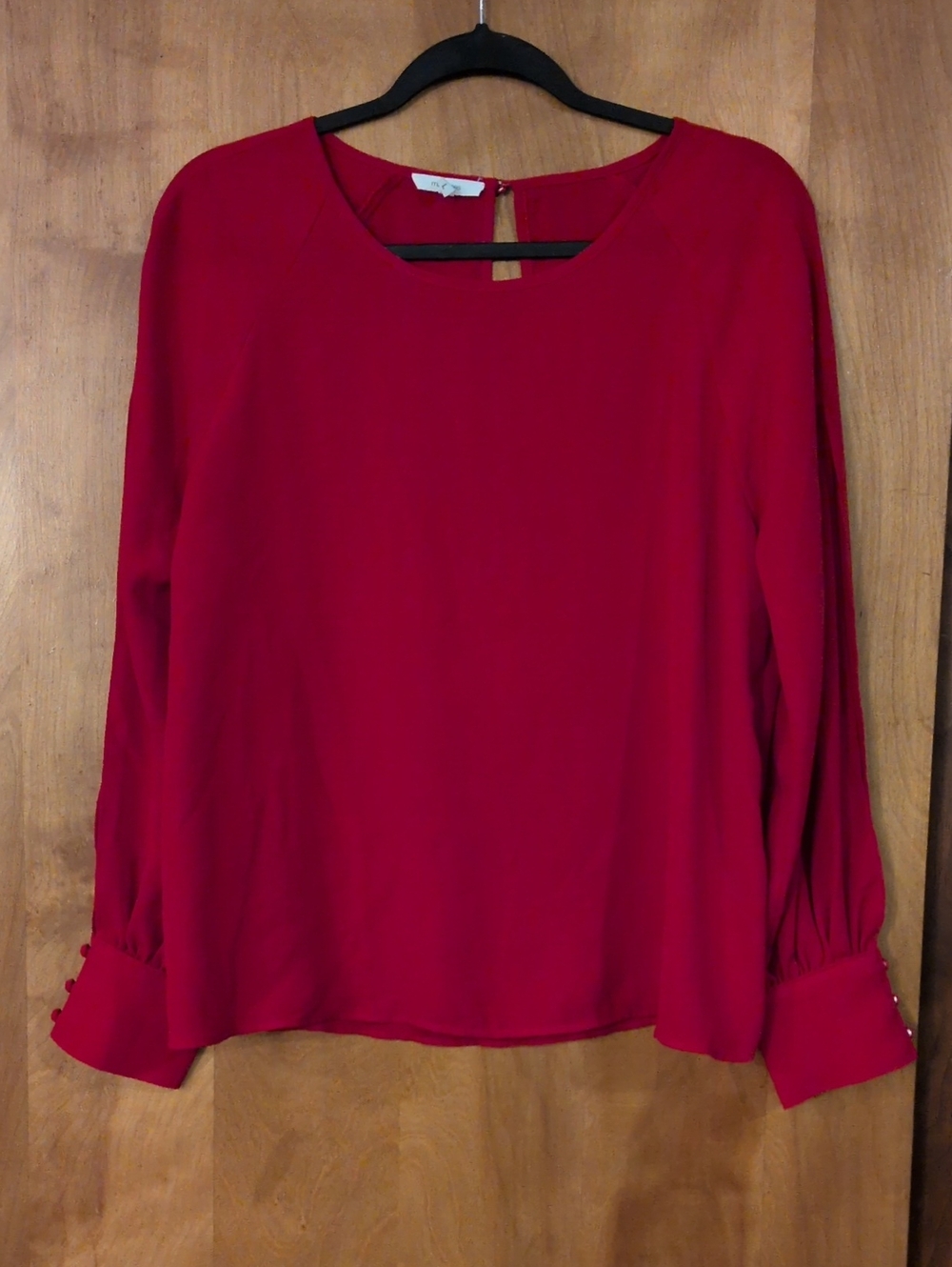 Maurices Deep Red Long-Sleeve Blouse